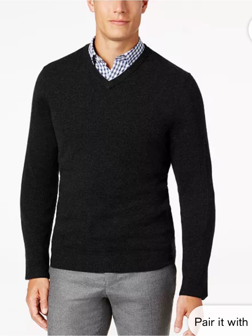 Club room cashmere seater V Neck